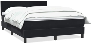 vidaXL Boxspringbett mit Matratze Schwarz 160x210 cm Samt 3316025