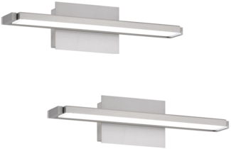 2er SET LED Wandlampen Silber schwenkbar & dimmbar, Breite 40cm