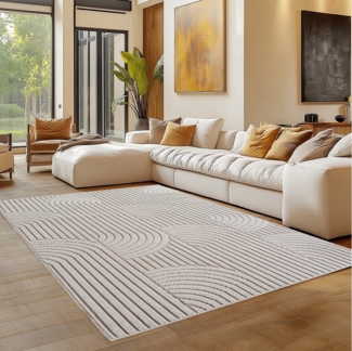 Carpettex Designteppich Einfarbig Boucle Loop, Rechteckig, Höhe: 7 mm, Teppich Wohnzimmer, Schlafzimmer, Gästezimmer