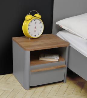 FORTE Surfinio Nako, Holzwerkstoff, Grau/Braun, 48,6 x 44,1 x 41,3 cm