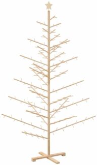 vidaXL Holz Weihnachtsbaum mit Ständer Natur 210 cm Massivholz Kiefer 42018058