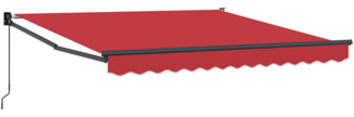 vidaXL Manuelle einziehbare Markise Rot 350x250 cm 3330439