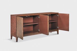 KAWOLA Sideboard COPAS 4 Türen Eiche furniert braun 85 x 40 x 180 cm