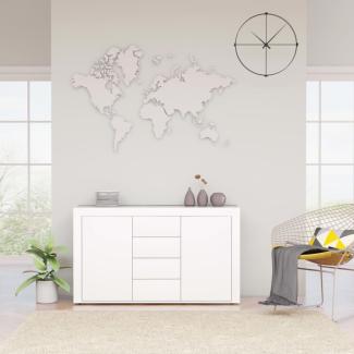 vidaXL Sideboard Hochglanz-Weiß 120x36x69 cm Holzwerkstoff 801847