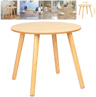 Rutaqian Küchentisch Haushalt Kleine Wohnung Esstisch, Einfache Runde Küchentisch (HxD: 50 x 60 cm, Nordic Style Food Table), mit glatter Oberfläche, 4 Holzbeine