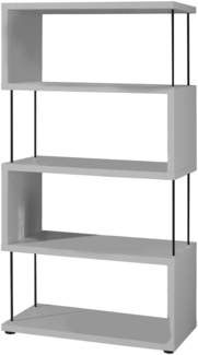 Regal Elga 66x33x126 Bücherregal Standregal kreidegrau matt lack 14837
