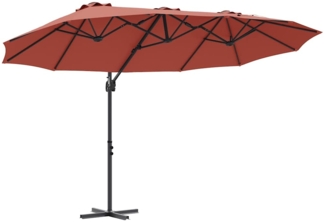 vidaXL Garten-Kantilever-Pergola Terrakotta 372 x 198 x 243 cm 42003382