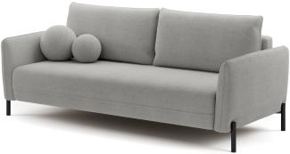 Selsey VERUCO - Sofa mit Schlaffunktion und Chenille-Bezug, Grau