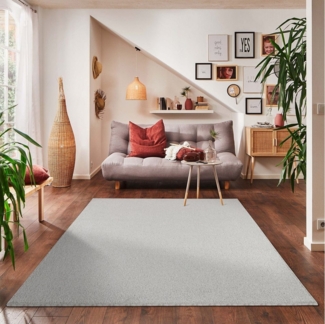 Carpettex Veloursteppich Unicolor - Einfarbig, Läufer, Höhe: 11 mm, Einfarbig Kurzflor Teppich Wohnzimmer verschiedene farben und größen