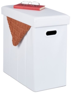 Weißer Sitzhocker Kunstleder