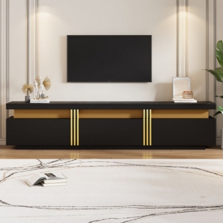 REDOM Lowboard 3 Marmorschubladen, bietet Platz für Fernseher bis zu 90 Zoll (TV-Board, TV-Kommode, Fernsehtisch, 1 St, TV-Schrank 200 cm), Kabelmanagement