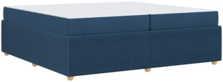 vidaXL Bettgestell mit Matratze mit Matratze Blau 200 x 200 cm Stoff 3398437
