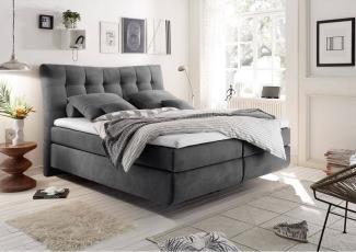 Boxspringbett 180x200 cm MALIBU-09 in Trinity 15 graphit