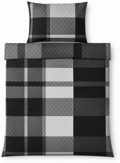 Mikrofaser-Einzelbettwäsche - quadratisches Design, mit Reißverschluss 155 x 220 cm