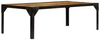 vidaXL Couchtisch Raues Massives Mangoholz und Stahl 110 cm 246631