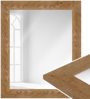 WANDStyle Wandspiegel H780 aus Massivholz in Eiche-Optik 60 x 70 cm im Stil Modern