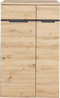 Aktenschrank >Memphis< in Artisan Eiche Dekor / Graphit - 75x122x38 (BxHxT)