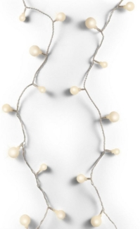 MARELIDA LED-Lichterkette Berry Cherry 120 weiße Kugeln 3 Größen 9m Außen Weihnachtsbeleuchtung, 120-flammig