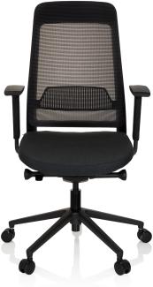 hjh OFFICE Profi Bürostuhl CHIARO T1 BLACK Stoff/Netzstoff Schwarz