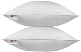 Homescapes Federkissen Kopfkissen 80 x 80 cm, 100% Entenfedern, 2er Set, Füllung: 100% Entenfedern