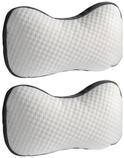 Sun Garden Schlafkissen ATON, 2er Set, B 60 x H 36 cm, Weiß, Füllung: Viskoelastische Flocken, Bezug: Polyester, abnehmbarer Bezug