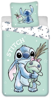 Jerry Fabrics Bettwäsche Disney Lilo & Stitch - Scrump - Wende-Bettwäsche-Set, 135x200 & 80x80, Baumwolle, 100% Baumwolle