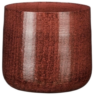 Mica Decorations Blumentopf Eisen Benson Ø 13 x 12 cm dunkel rot