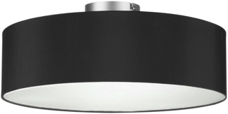 meineWunschleuchte 'Calma' Deckenleuchte mit Stoffschirm, rund, schwarz, Ø 40cm