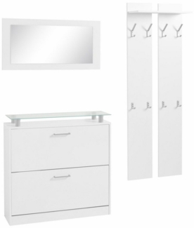 borchardt Möbel Garderoben-Set Finn, (Set, 3-St), mit Glasablage