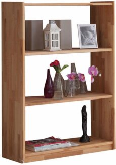 Standregal Simon Buche massiv Natur 111 cm hoch