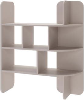 Selsey 'Contle' Standregal mit offenen Fächern & abgerundeten Ecken, Beige, 102x120 cm