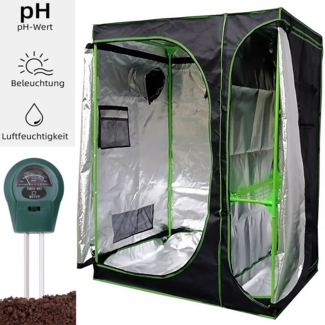 Growbox Gewächshaus Indoor Pflanzenzelt Zuchtzelt Growroom Zuchtschrank Darkroom Zimmergewächshaus Growschrank - 120 x 90 x 145 cm