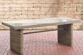 CLP Polyrattan Tisch Fontana XL 200 x 90 cm,natura