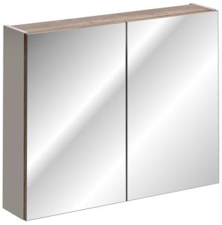 Badezimmer Spiegelschrank 80cm AKAN Taupe inkl. LED