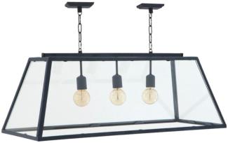 Casa Padrino Hängelampe Zink 100 x 38 x H. 36 cm - Luxus Hängeleuchte