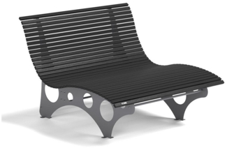 HOME DELUXE Wellenliege NIRA - Anthrazit