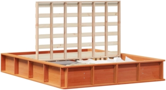 vidaXL Bettrahmen Wachsbraun 150 x 200 cm Massives Kiefernholz 3385714