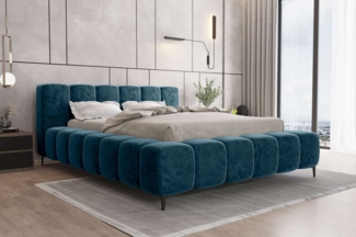 99rooms Cozy Polsterbett 180x200 cm Chenille APHRODITE Pazifik