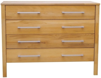 Home affaire Schubkastenkommode Modesty, aus massiver Kernbuche, mit 4 Schubladen und Metallgriffen