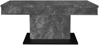 Couchtisch Höhenverstellbar Else 1 110x59x60 Holz Keramikoptik Grau