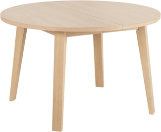 Kulissen-Esstisch >A-Line< in Eiche weiss pigmentiert - 120x75x120cm (BxHxT)