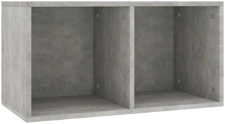 vidaXL Schallplatten-Aufbewahrungsbox, Holzwerkstoff, 71x34x36 cm, Betongrau