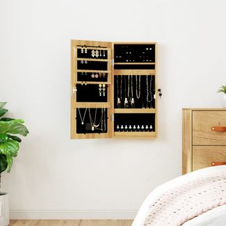 Schmuckschrank, Spiegelschrank mit LED-Beleuchtung Wandmontage