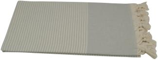 Hamamtuch grau beige 100x175 cm "Strandtuch"