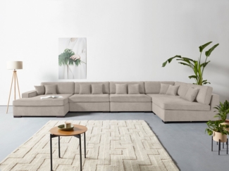 Guido Maria Kretschmer Home&Living Wohnlandschaft Skara XXL U-Form, Lounge-Sofa XXL mit Federkern-Polsterung, in vielen Bezugsvarianten