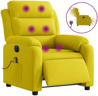 vidaXL Massagesessel Elektrisch Gelb Samt 3205088