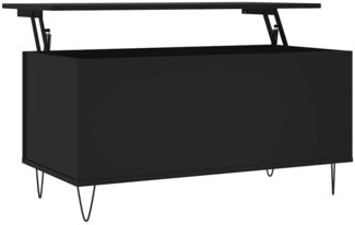 Couchtisch, Sofatisch Schwarz 90x44,5x45 cm Holzwerkstoff