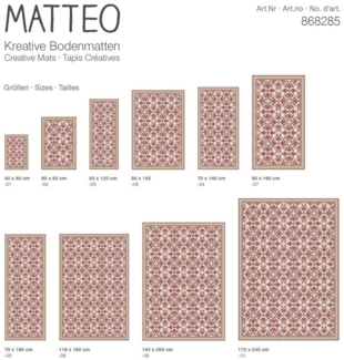 Sitheim-Europe Vinylteppich Vinyl Teppich MATTEO Fliesen, rechteckig, Höhe: 2.2 mm