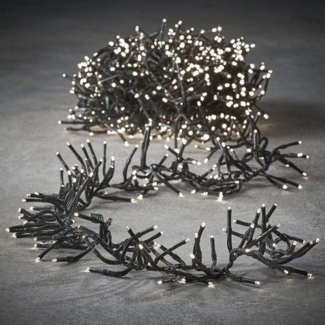 Luca Lighting LED-Lichterkette Cluster Lichterkette 768 LED mit 8 Funktionen Klassik Warmweiss Timer, 300 cm Anschlusskabel