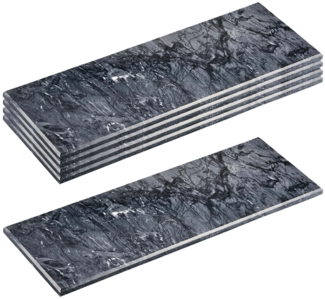 5 Stück Buffetplatte aus Marmor - 38 x 13 cm